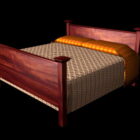 Rustikální dřevěná postel