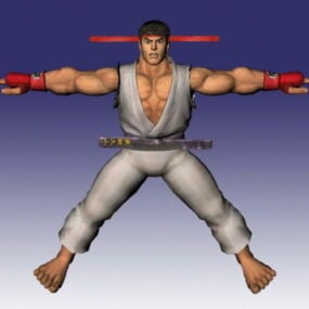 Mô hình 3d Ryu In Street Fighter
