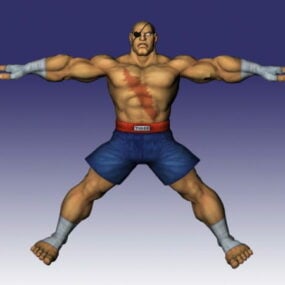 Sagat In Street Fighter 3d-modell
