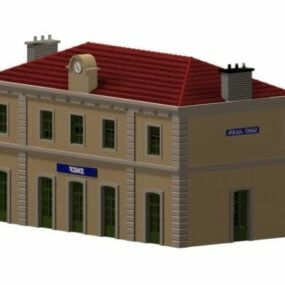 3D model vlakového nádraží Saint-julien
