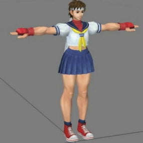 Sakura Kasugano – 3D model postavy Street Fighter