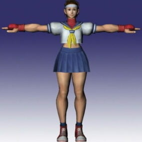 Sakura Kasugano In Street Fighter 3D-model