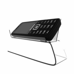 Samsung telefon med mobiltelefonholder 3d-modell