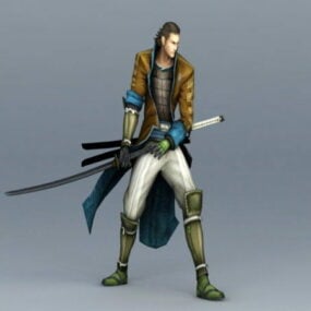Samurai Warrior Character 3d-modell