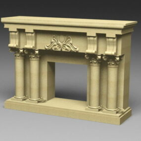 Sandstone Fireplace 3d model