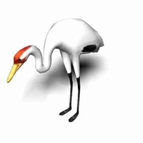Sarus Crane Animal 3d model