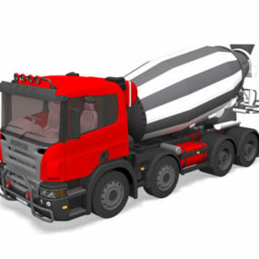Scania 시멘트 믹서 트럭 3d 모델