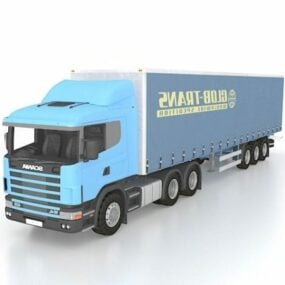 3D model kontejnerového nákladního vozidla Scania