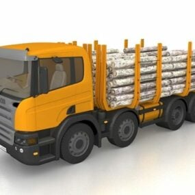 Modelo 3D do caminhão madeireiro Scania