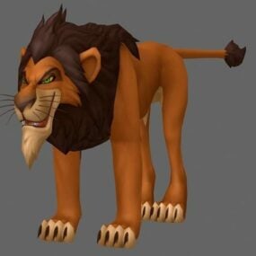 3д модель персонажа Шрама Короля Льва