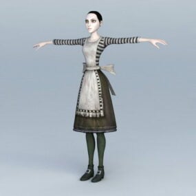 Scary Maid 3d model