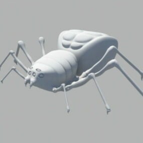 Model 3d Monster Spider yang menakutkan