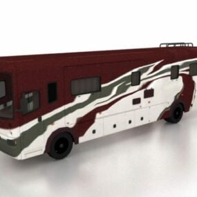 Model 3D zielonego minibusa