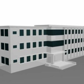 Skolbiblioteksbyggnad 3d-modell