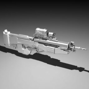 Mô hình 3d súng trường tấn công khoa học viễn tưởng