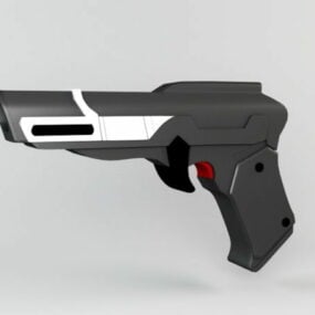 3д модель научно-фантастического энергетического пистолета