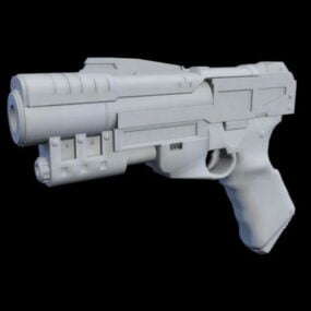 Науково-фантастична 3d модель пістолета