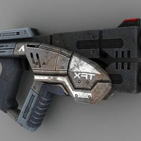 科幻手枪概念3d模型