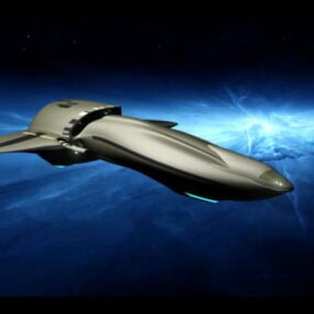 Sci-fi 3D model stíhačky vesmírných lodí