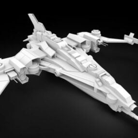 Modelo 3d de caza estelar de ciencia ficción