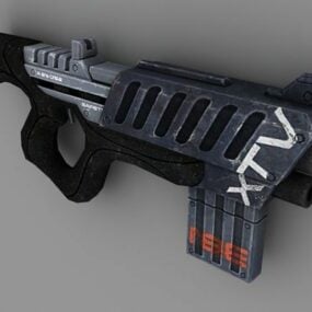 Sci-fi Submachine Gun Concept 3d model