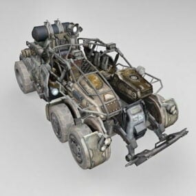 Model 3d Konsep Kendaraan Tempur Sci-fi