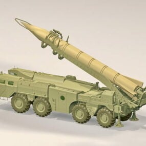 Modello 3d dell'arma missilistica Scud