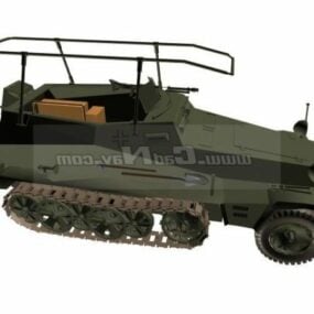 Sd.kfz.250 Half-track Armored Personnel Carrier 3d model