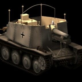Sdkfz 138/1 Grille zelfrijdende artillerie 3D-model