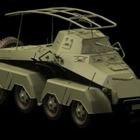 Sdkfz 232 pantserwagen 3D-model