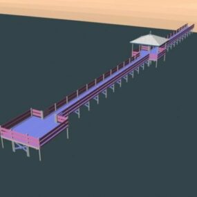 Sea Beach Pier 3d model