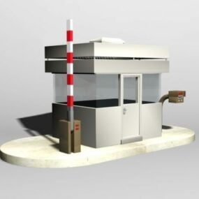 Security Guard Booth 3d model