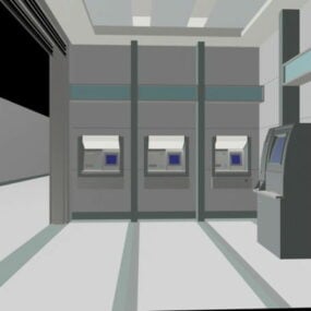 Mô hình 3d ngân hàng tự phục vụ