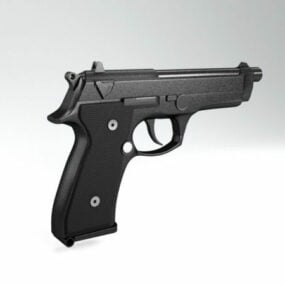 Puoliautomaattinen Pistol 3d -malli