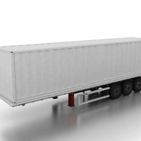 Semi-trailer Container 3d model