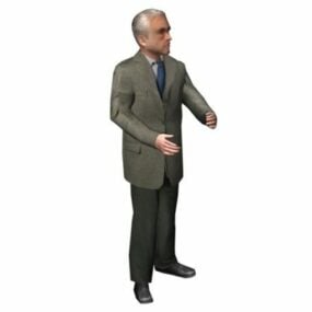 Character Senior Business Man 3d model