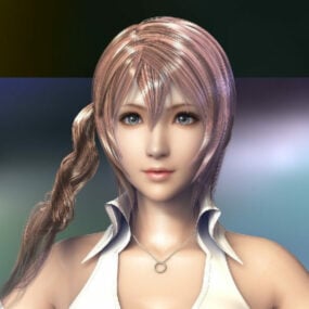 Serah Farron – Final Fantasy Character 3d-modell