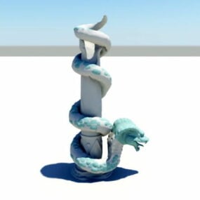 Columna de serpiente modelo 3d