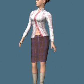 Sexiest Business Woman Rigged 3d model