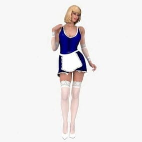 Sexy French Maid 3d model