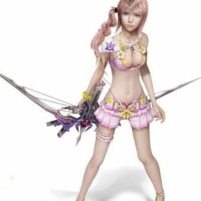Beauty Girl Archer 3D-Modell