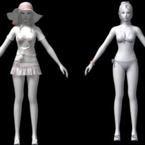 Sexy meisjesbadpak 3D-model
