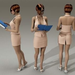Sekretarka piękności Model 3D