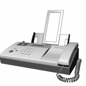 Vintage Fax Machine 3d model