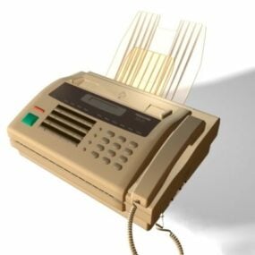 Modelo 3D da máquina de fax Sharp