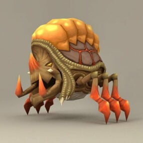 Shelled Bug Monster 3d-modell