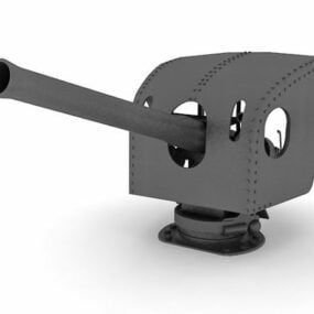 3D-Modell der Flugabwehrartillerie an Bord