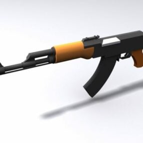 Modelo 3d de rifle de cano curto