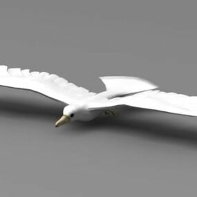 Animal Oiseau Mouette Argentée modèle 3D