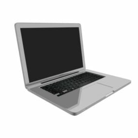 Silver bärbar dator 3d-modell